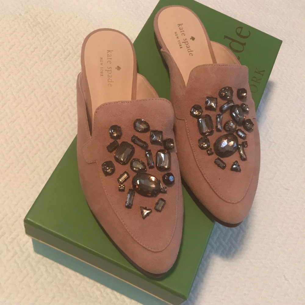 Kate Spade Cavell Pink Jeweled mule